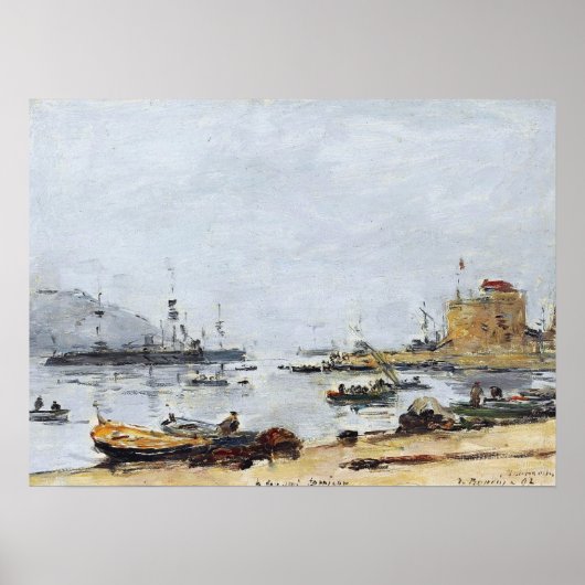 Boudin – ポートアットヴィルフランシュ1892 ポスター (正面)