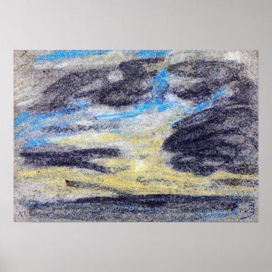 Boudin – 海の上の雲1860 ポスター (正面)