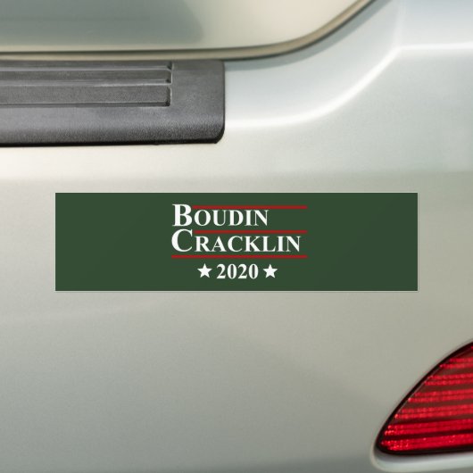 Boudin Cracklinの2020年のおもしろいのルイジアナのケージャンの選挙 バンパーステッカー (車上)