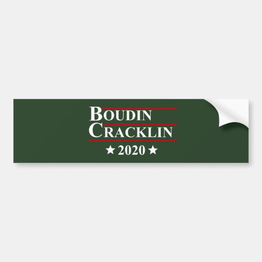 Boudin Cracklinの2020年のおもしろいのルイジアナのケージャンの選挙 バンパーステッカー (正面)