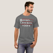 Boudin Cracklinの2020年のおもしろいのルイジアナのケージャンの選挙 Tシャツ (正面フル)