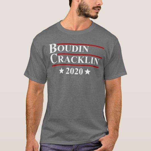 Boudin Cracklinの2020年のおもしろいのルイジアナのケージャンの選挙 Tシャツ (正面)