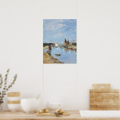 Boudin - Jetties In Harbor, Trouville 1897 ポスター (キッチン)