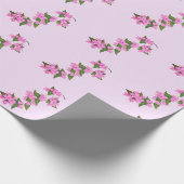 Bougainvilleaつる植物のカスタマイズ可能な背景 ラッピングペーパー (角)