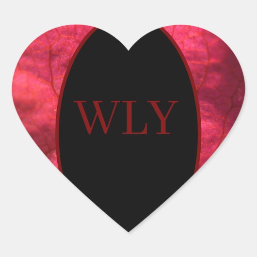 Bougainvilleaのステッカークラシック、Bougainvilleaのラウンドステッカー ハートシール (正面)