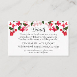 Bougainvilleaの結婚詳細エンクロージャカード プレイスカード