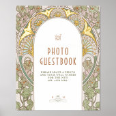 Bougainvilleaフォトゲストブックサインヴィンテージ 箔ポスター (正面)