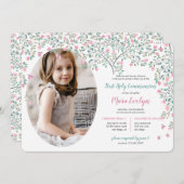 Bougainvillea写真第1聖餐会 招待状 (正面/裏面)