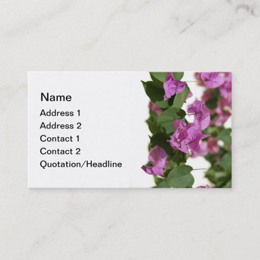 Bougainvillea名刺テンプレート 名刺 (正面)