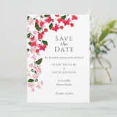 Bougainvillea日付の招待カードを保存する 招待状 (スタンド正面)