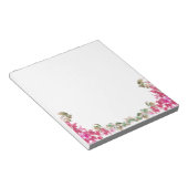 Bougainvillea花ウォーターカラーマゼンタノートカード ノートパッド (アングル)