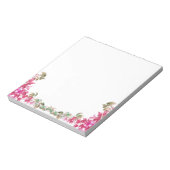 Bougainvillea花ウォーターカラーマゼンタノートカード ノートパッド (回転)