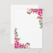 Bougainvillea花ウォーターカラーマゼンタ ノートカード (正面/裏面)