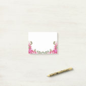 Bougainvillea花ウォーターカラーマゼンタ ポストイット (デスク上)