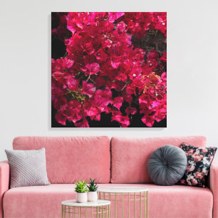 Bougainvillea赤い熱帯性乾性低木の写真 キャンバスプリント