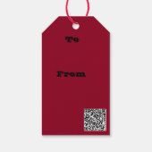 Bougainvillea赤い熱帯性乾性低木の写真 ギフトタグ (裏面)