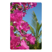 Bougainvillea and Palm Tree Tropical Nature Scene ミニクリップボード (裏面)