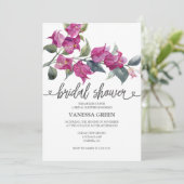 Bougainvillea Bridal Shower Invitation 2 QR Codes 招待状 (スタンド正面)