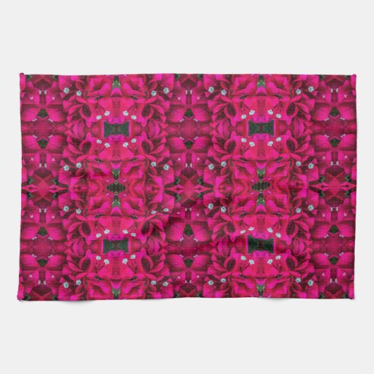 Bougainvillea Deep Pink Kitchen Towels キッチンタオル (横)