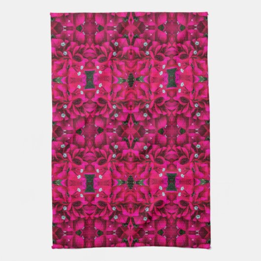 Bougainvillea Deep Pink Kitchen Towels キッチンタオル (縦)