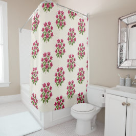Bougainvillea flower bathroom curtain シャワーカーテン