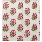 Bougainvillea flower bathroom curtain シャワーカーテン (正面)