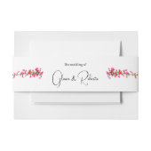 Bougainvillea Hacienda Boho Mexican 結婚's 招待状ベリーバンド (正面例)