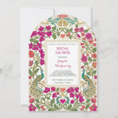 Bougainvillea Mediterranean Arch Bridal Shower 招待状 (正面)