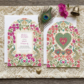 Bougainvillea Mediterranean Arch Bridal Shower 招待状
