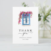 Bougainvillea Minimalist Destination Wedding サンキューカード (スタンド正面)