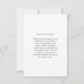 Bougainvillea Minimalist Destination Wedding サンキューカード (裏面)