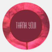 Bougainvillea Roundありがとうごシール ラウンドシール (正面)