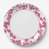 Bougainvillea Santoriniギリシャ語/スペインのテーマ ペーパープレート (正面)