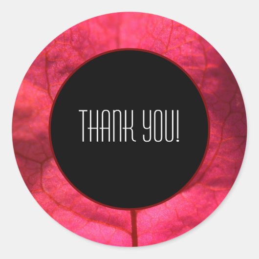 Bougainvillea Thank You Round Sticker ラウンドシール (正面)