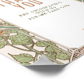 Bougainvillea Thank You Sign Art Nouveau by Mucha ポスター (角)