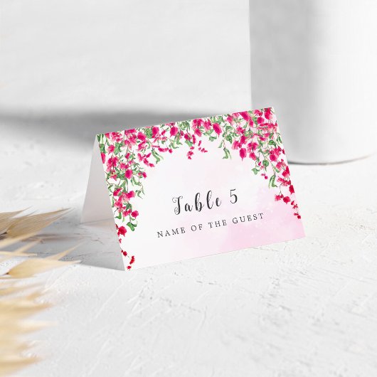Bougainvillea Tropical Forest Wedding Place Card テーブルナンバー