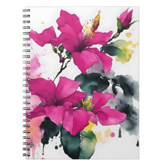 Bougainvillea - Watercolor flowers ノートブック