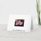 Bouganvillaの柔らかいピンクのサンキューカード サンキューカード (裏面)