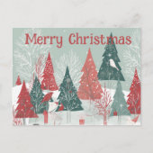 Boughsお洒落クリスマスカード、カスタムクリスマス シーズンポストカード (正面)