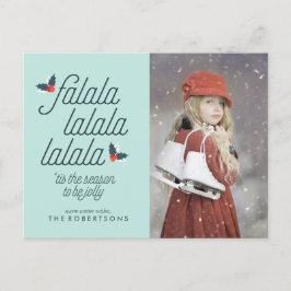 Boughs of Holly Christmasフォトホリデー シーズンポストカード