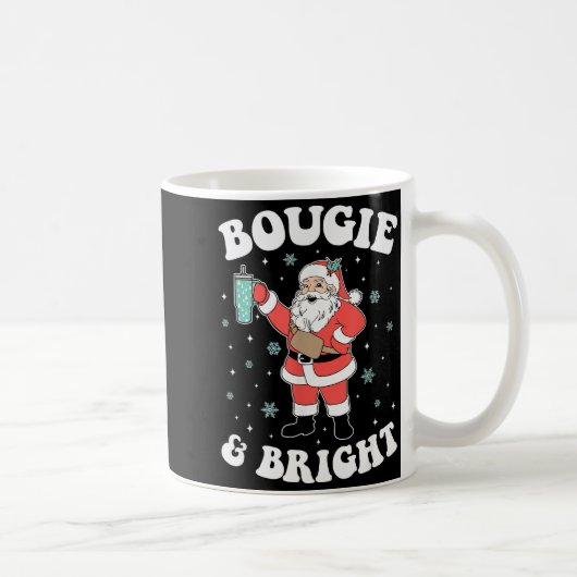 Bougie &amp; Bright Funny Christmas Santa Claus  コーヒーマグカップ (右)