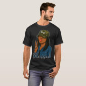 Bougie Blessed Camo Hat Christian Black Woman  Tシャツ (正面フル)
