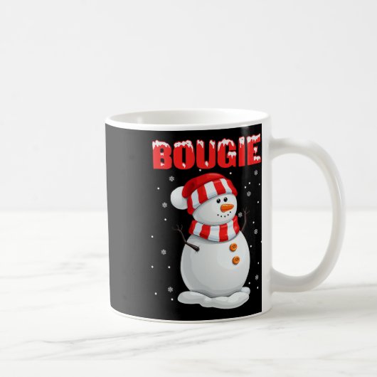 Bougie Snowman Christmas Boujee Xmas Christmas  コーヒーマグカップ (右)