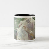 Bougivalの庭のPasieの裁縫、1881年 ツートーンマグカップ (中央)