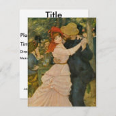 Bougival (1883年)のピエール＝オーギュスト・ルノワールのダンス 招待状 (正面/裏面)