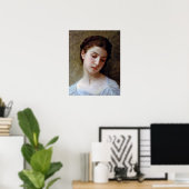 Bouguerau - Head Of A Young Girl 1898 ポスター (ホームオフィス)