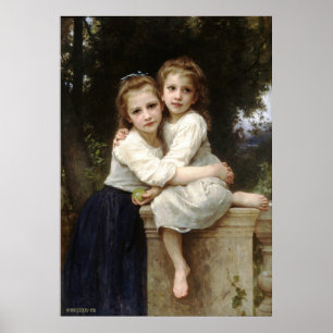 Bouguereauのクラシックな絵画- 2 Sisters (1901年) ポスター