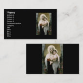 Bouguereauのバラ(1903年)のマドンナ 名刺 (正面/裏面)