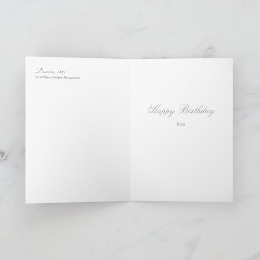 Bouguereauの夜明けのL'Aurore CC0873の誕生日 カード (内部)