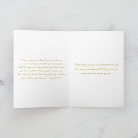 Bouguereauの宗教クリスマスによるマドンナ及び子供 シーズンカード (内部)